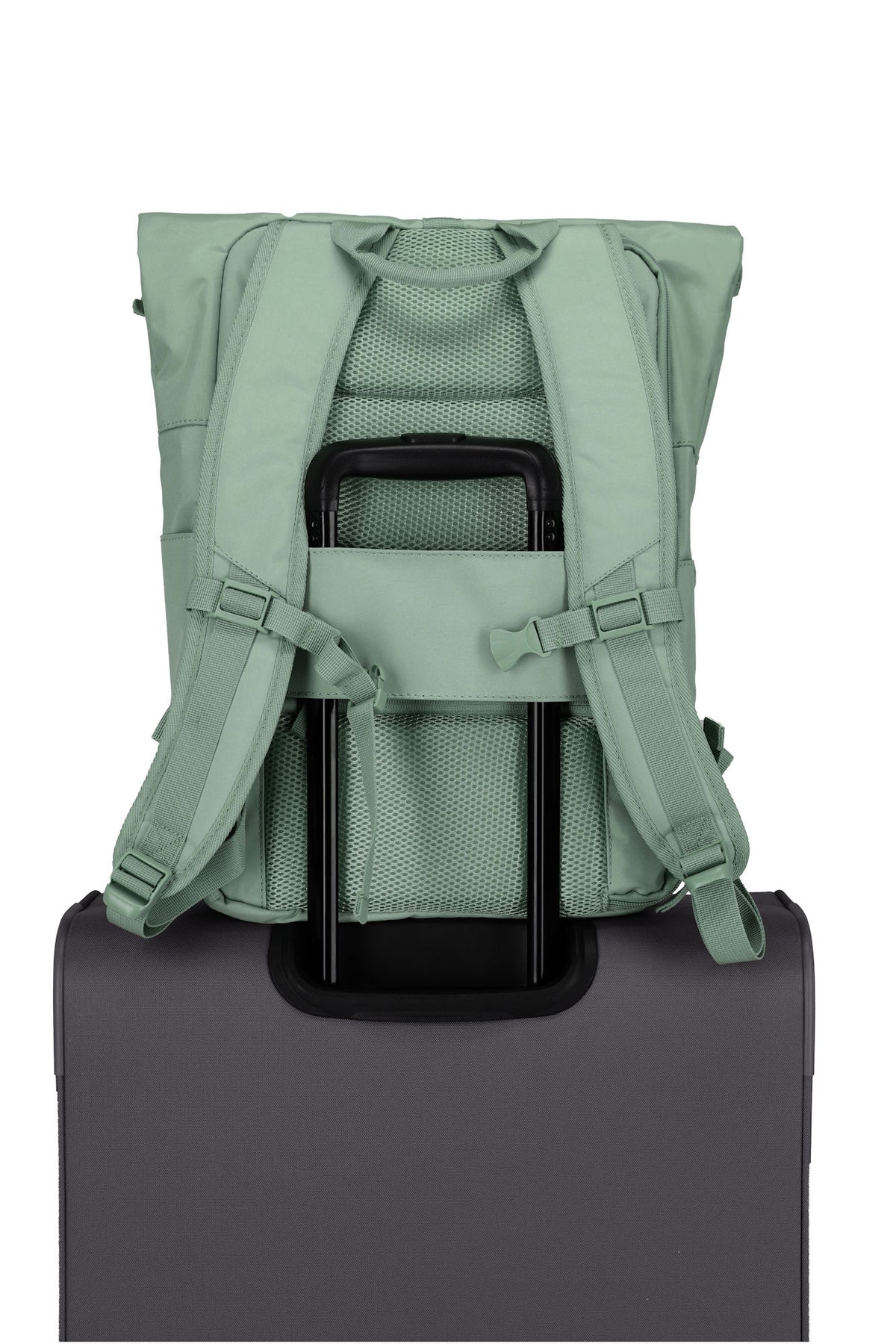 Travelite Basic Rollup Rucksack 35 Liter Salbeigrün – Produktansicht 6