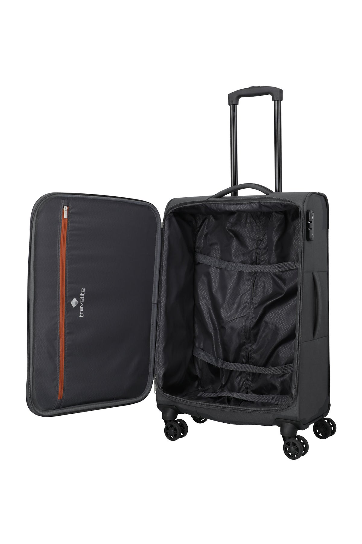 Travelite Priego Trolley M 66 cm – Mittelgroßer Koffer mit 4 Rollen & Zahlenschloss
