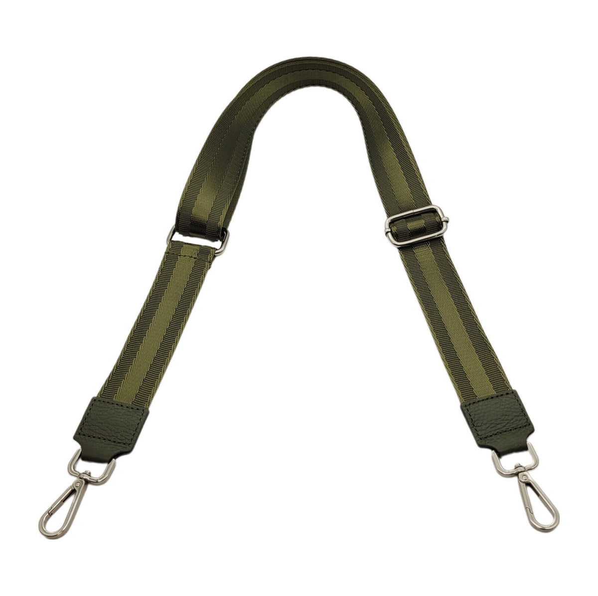 Ersatz Taschengurt Schultergurt Tragegurt Schulterriemen 4cm made in Italy olive silber