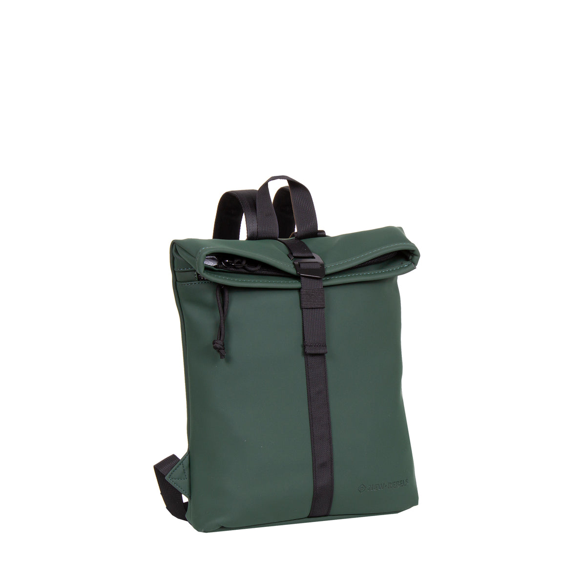 New Rebels Mart Roll Up Rolltop City Rucksack Los Angeles wasserabweisend dunkelgrün