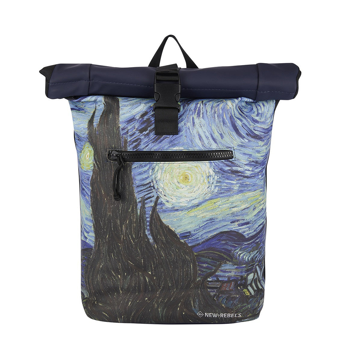 New Rebels New York Sternennacht Rucksack – Rolltop, wasserabweisend, 15" Laptopfach