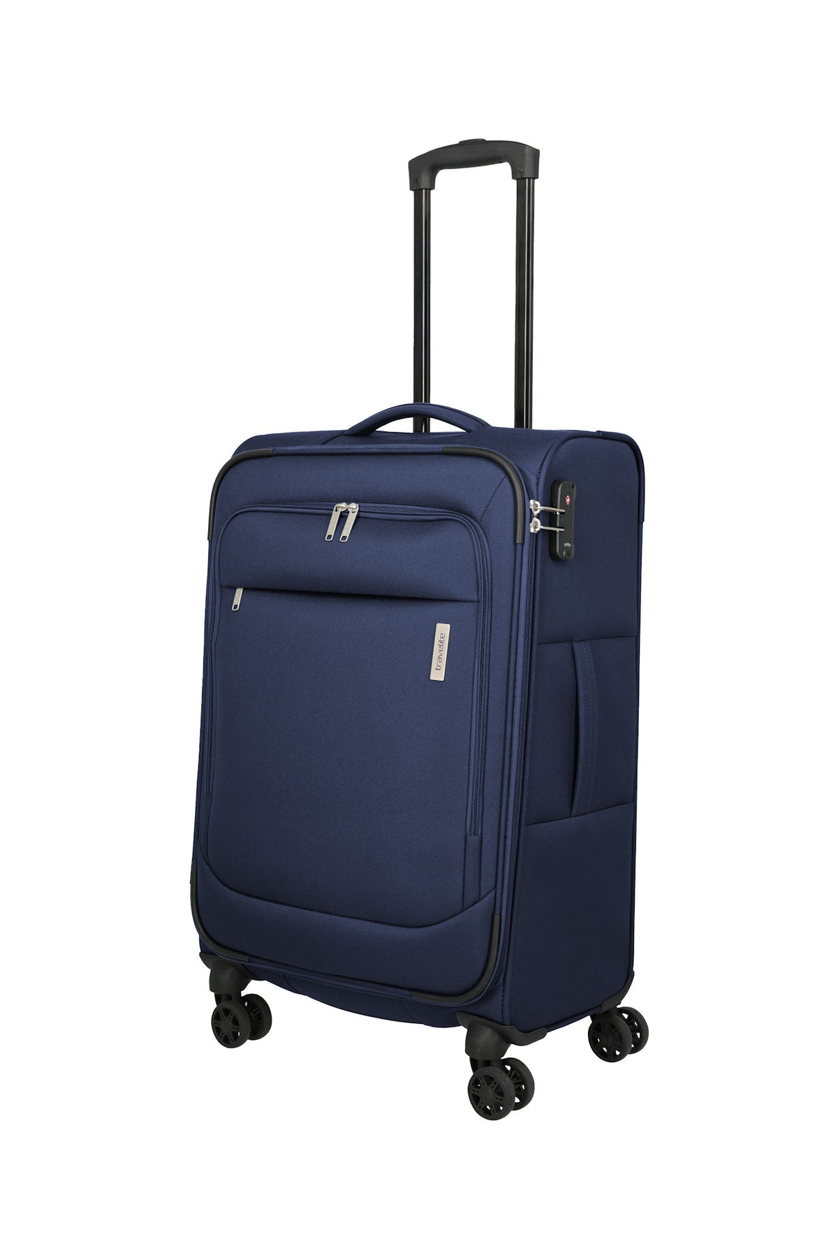 Travelite Priego Trolley M 66 cm – Reisekoffer mit 4 Rollen & TSA-Schloss navy