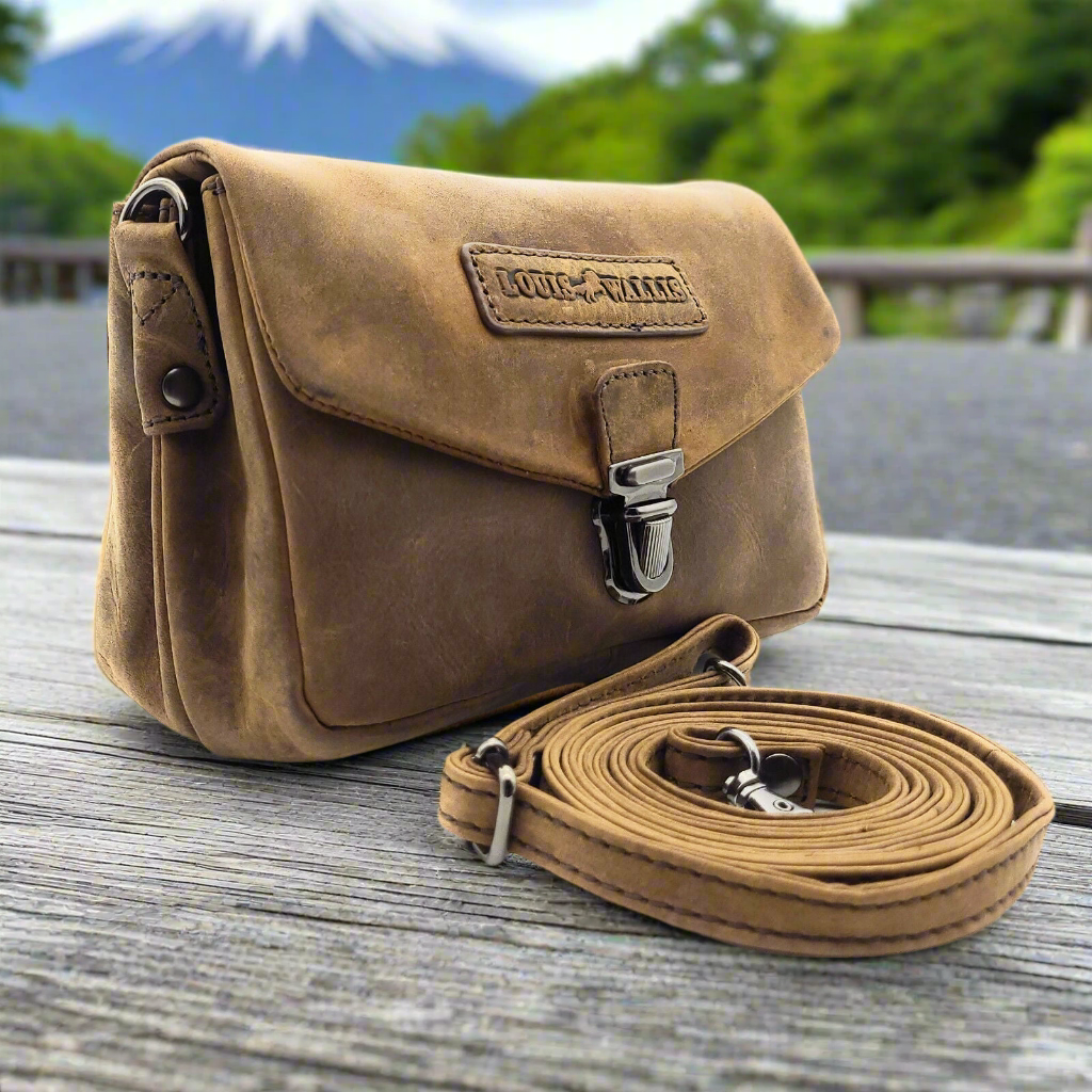 Leder Gürteltasche Bikertasche Jagdtasche Hüfttasche Bauchtasche Schultergurt