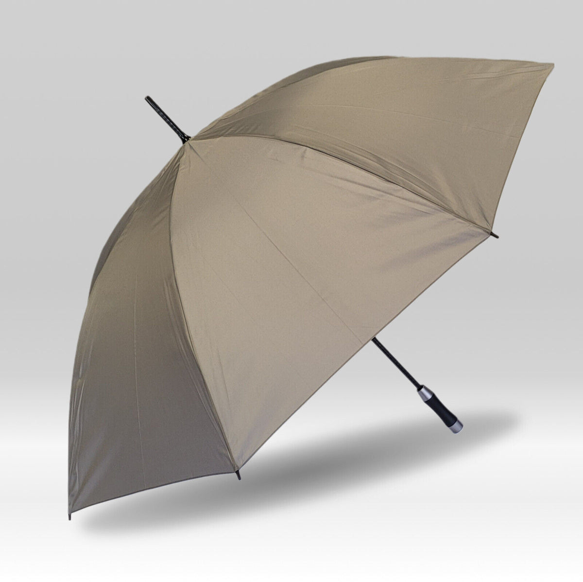 XXL Regenschirm Partnerschirm Schirm Ø130cm Vollfiberglas Golfschirm sturmfest grau