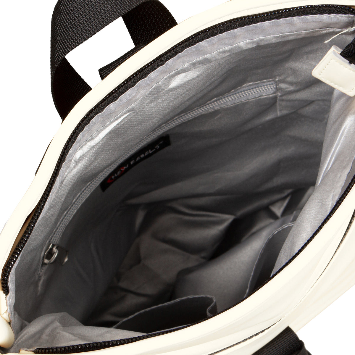 New Rebels Mart Roll Up Rolltop City Rucksack Los Angeles wasserabweisend cremeweiß