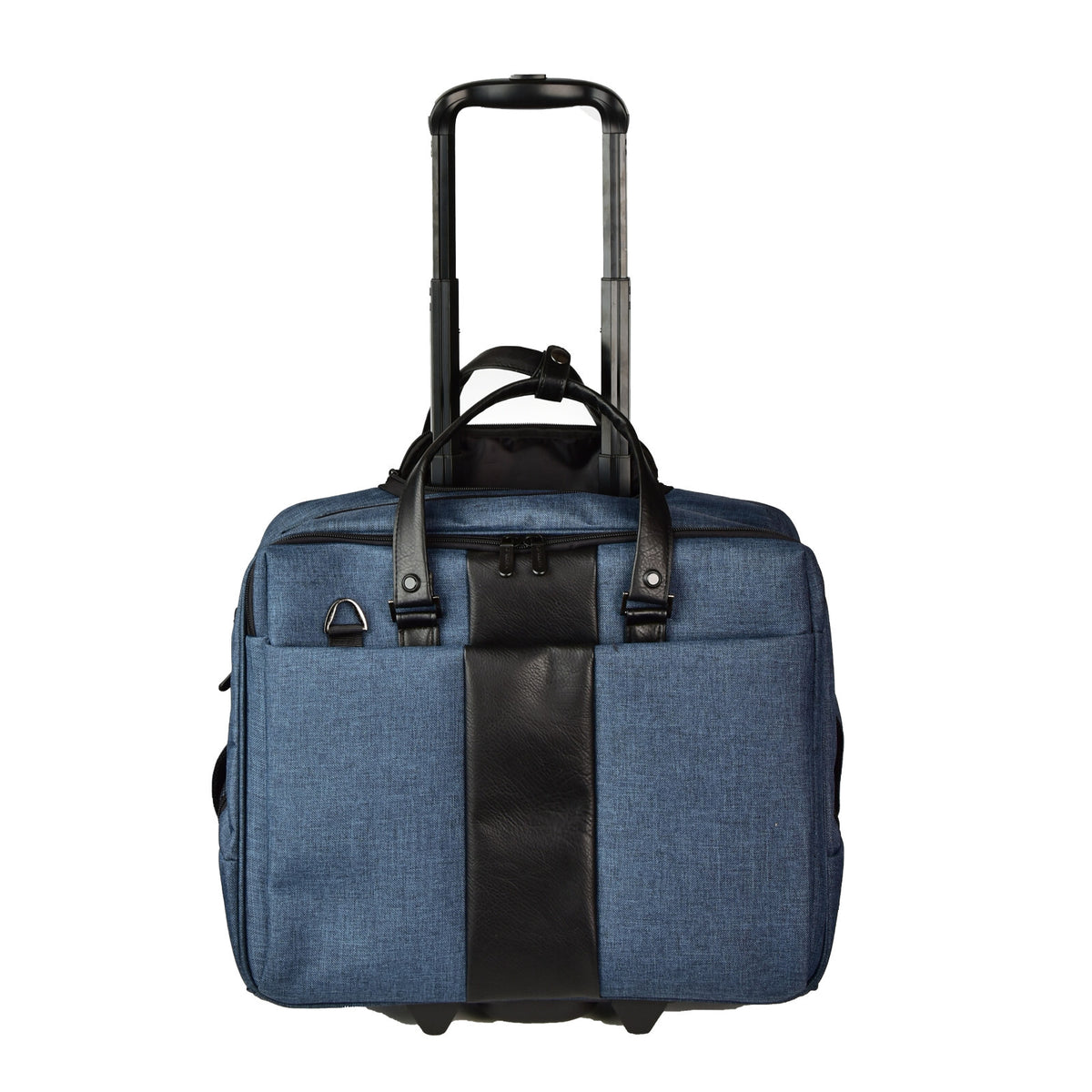 Dermata Office Case Trolley 46x37x21 cm | Laptopfach 17" | Polycanvas | Business Reisetasche mit Rollen & Organizer petrol