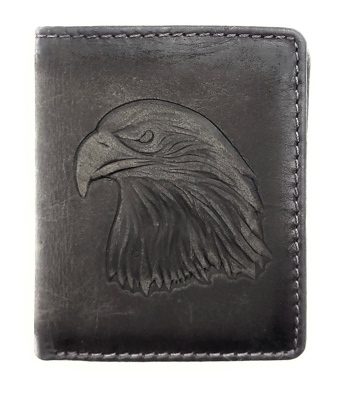 Jockey Club echt Leder Mini Geldbörse Portemonnaie 3D Adler mit RFID NFC Schutz