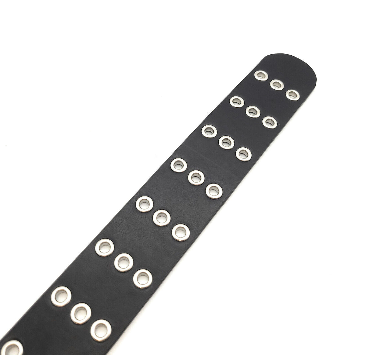 3-Loch Nietengürtel Ösen Gürtel Jeansgürtel Damen Herren echt Leder & PU 125cm (110cm Bundweite)