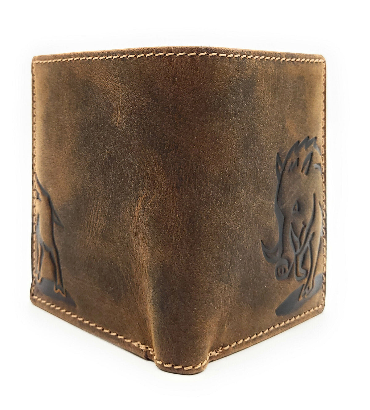 Jockey Club kleines echt Leder Portemonnaie Geldbörse Wildsau Wildschwein Eber
