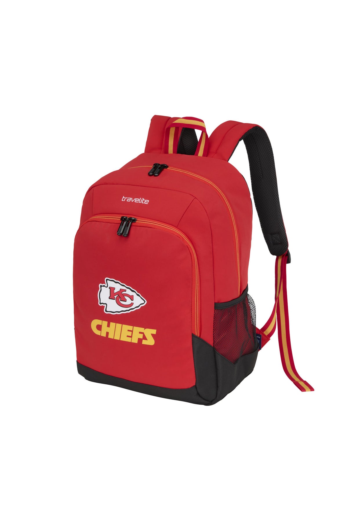 travelite x NFL College Rucksack Kansas City Chiefs Rot – 24 l, Laptopfach bis 15 Zoll