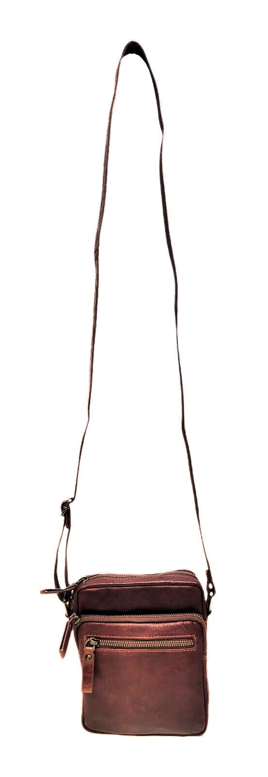 Lemasi echt Leder Herren Schultertasche Umhängetasche Crossbag Handtasche braun