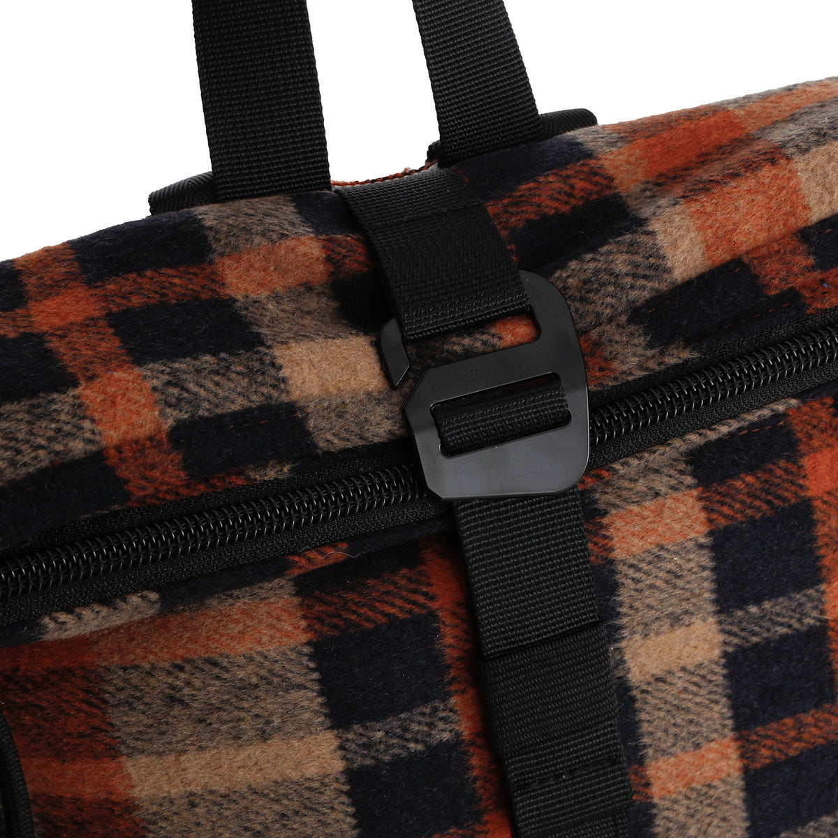 New Rebels Scott Roll Up Rolltop City Rucksack Los Angeles Flanell karo orange