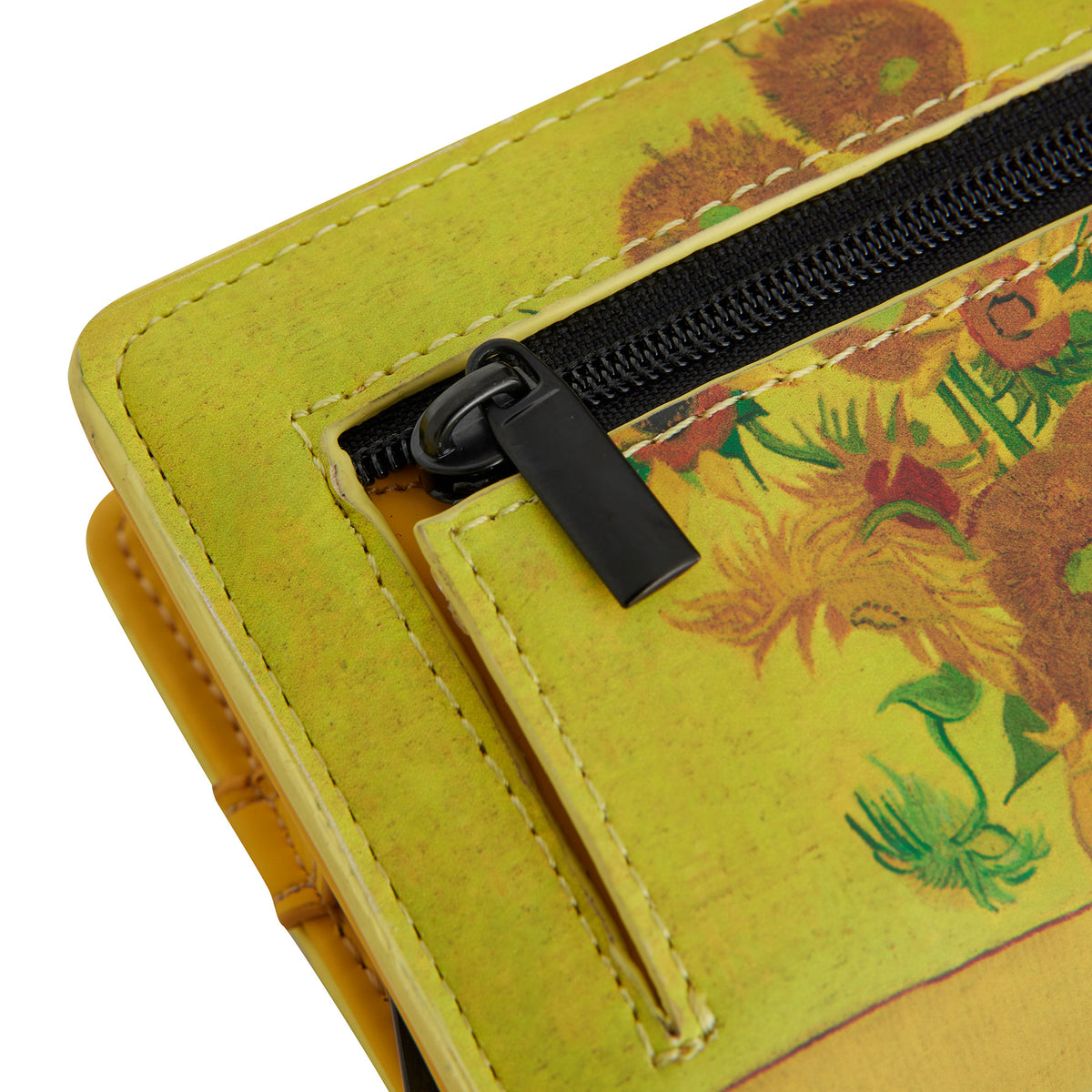 New Rebels Smart Wallet – Van Gogh Sonnenblumen | Künstlerisches Portemonnaie mit Münzfach, Kartenbox & Sichtfach