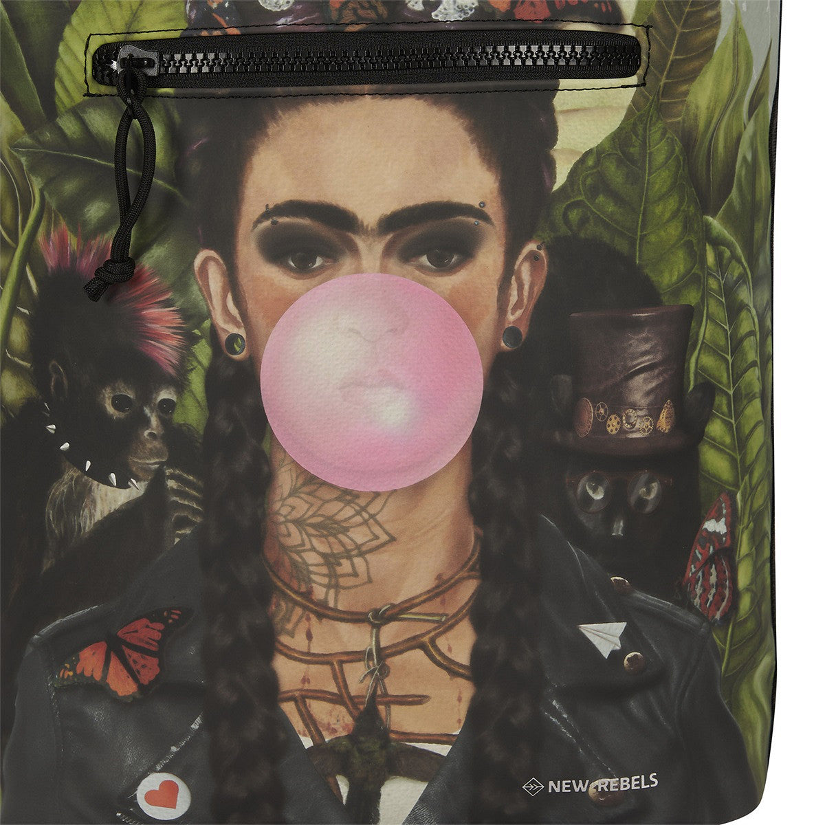 New Rebels New York Bubblegum Rucksack – Rolltop, wasserabweisend, 15" Laptopfach