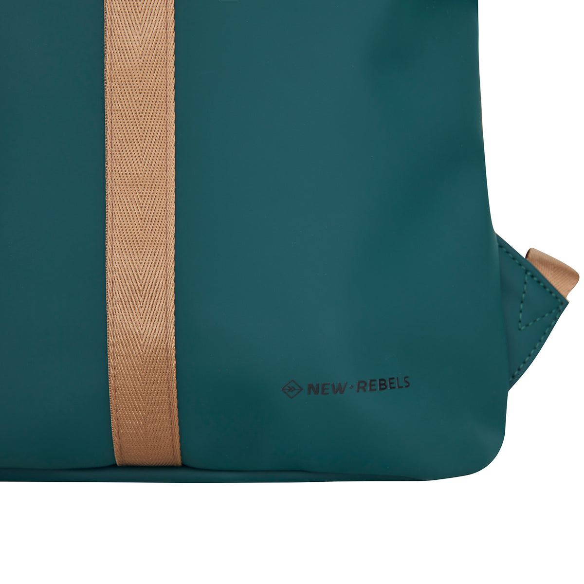 New Rebels Ferron Roll Up Rolltop City Rucksack Los Angeles wasserabweisend Petrol Grün Kupfer