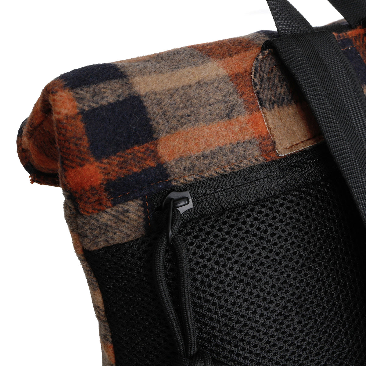 New Rebels Scott Roll Up Rolltop City Rucksack Los Angeles Flanell karo orange