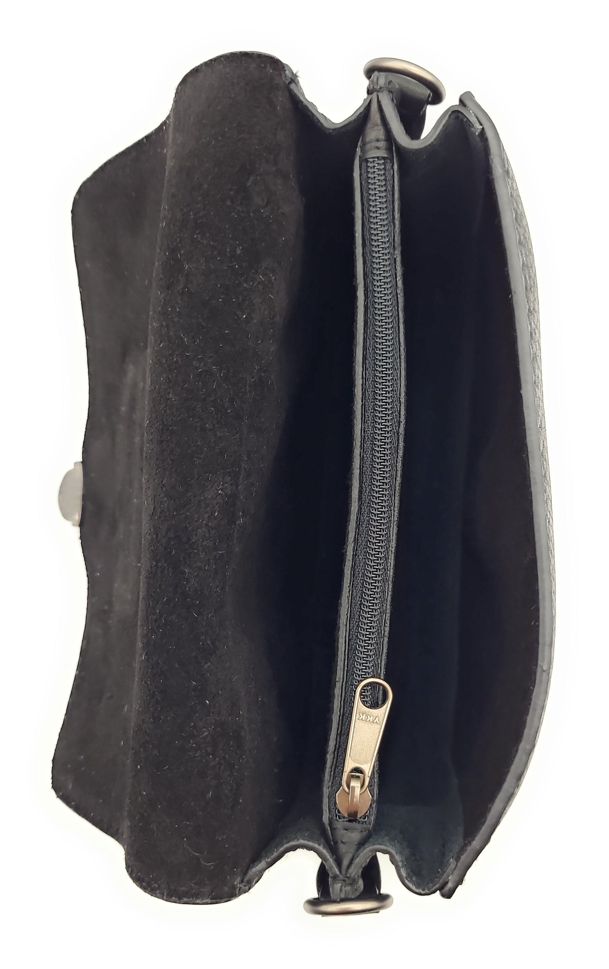 Hill Burry Gürteltasche aus dickem Rindsleder – 2 Hauptfächer, abnehmbarer Schultergurt, schwarz