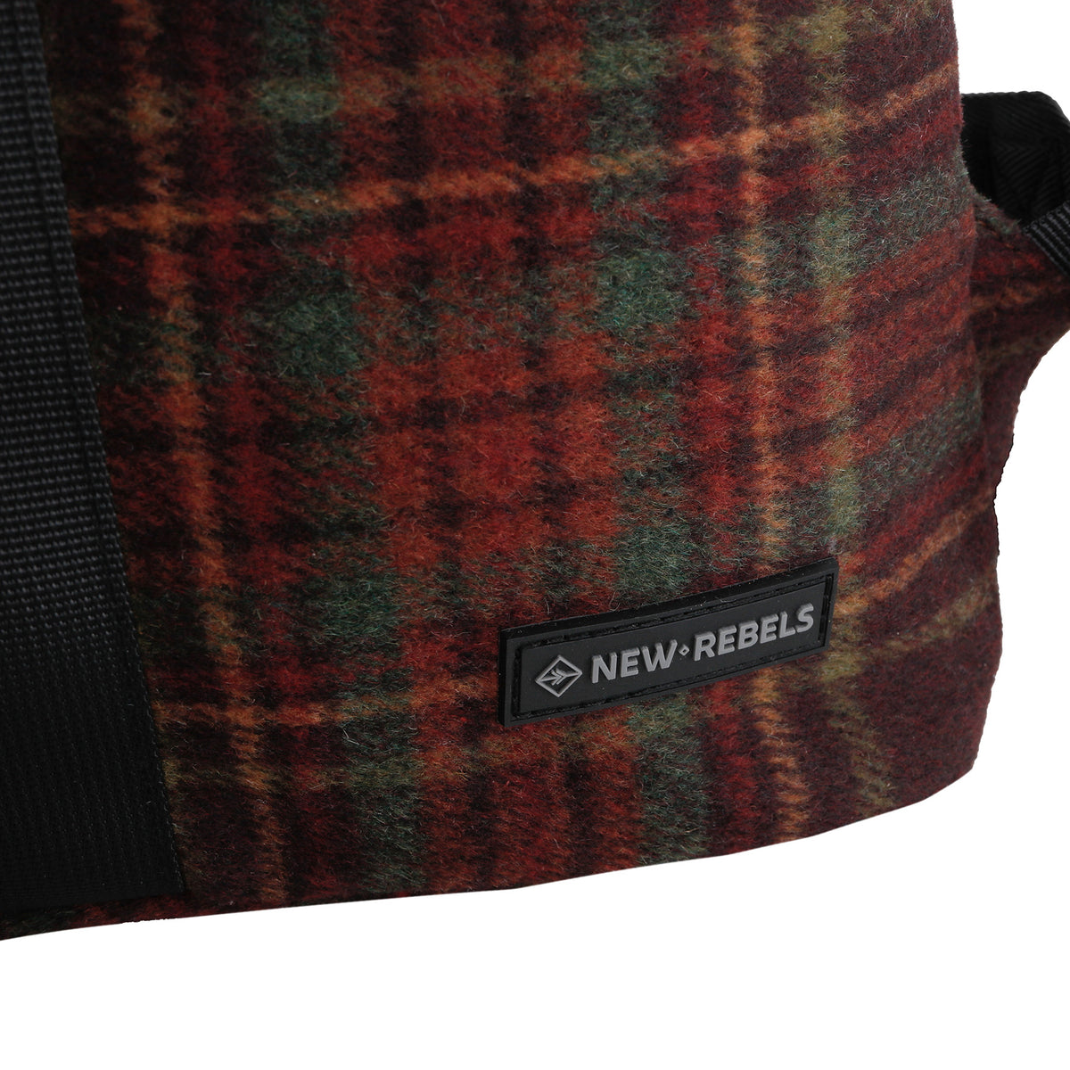 New Rebels Scott Roll Up Rolltop City Rucksack Los Angeles Flanell karo burgundy