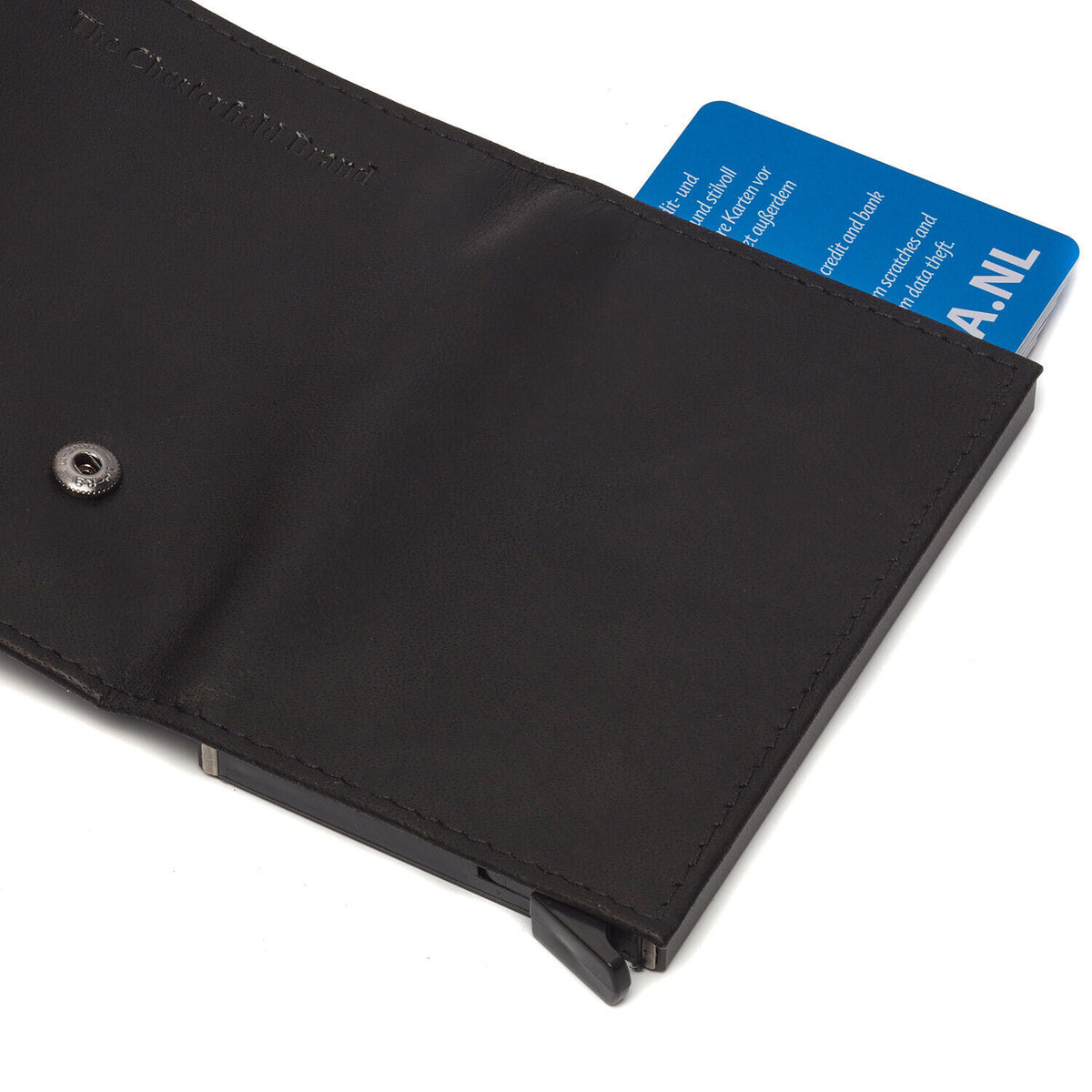 The Chesterfield Brand echt Leder Kreditkartenetui Mini Geldbörse Mannheim schwarz
