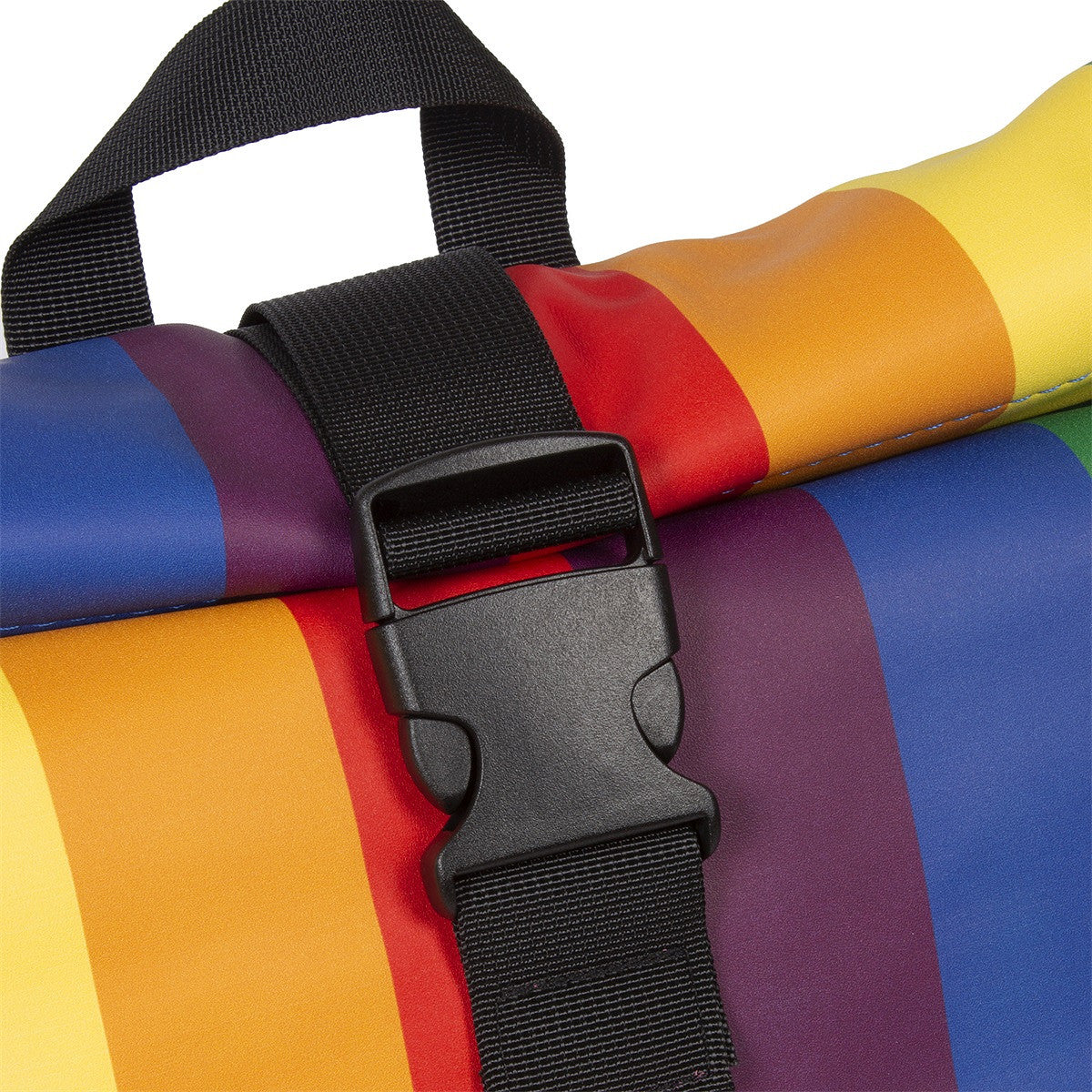 New Rebels New York Rolltop Rucksack Regenbogen – wasserabweisend, 15" Laptopfach, 15 L