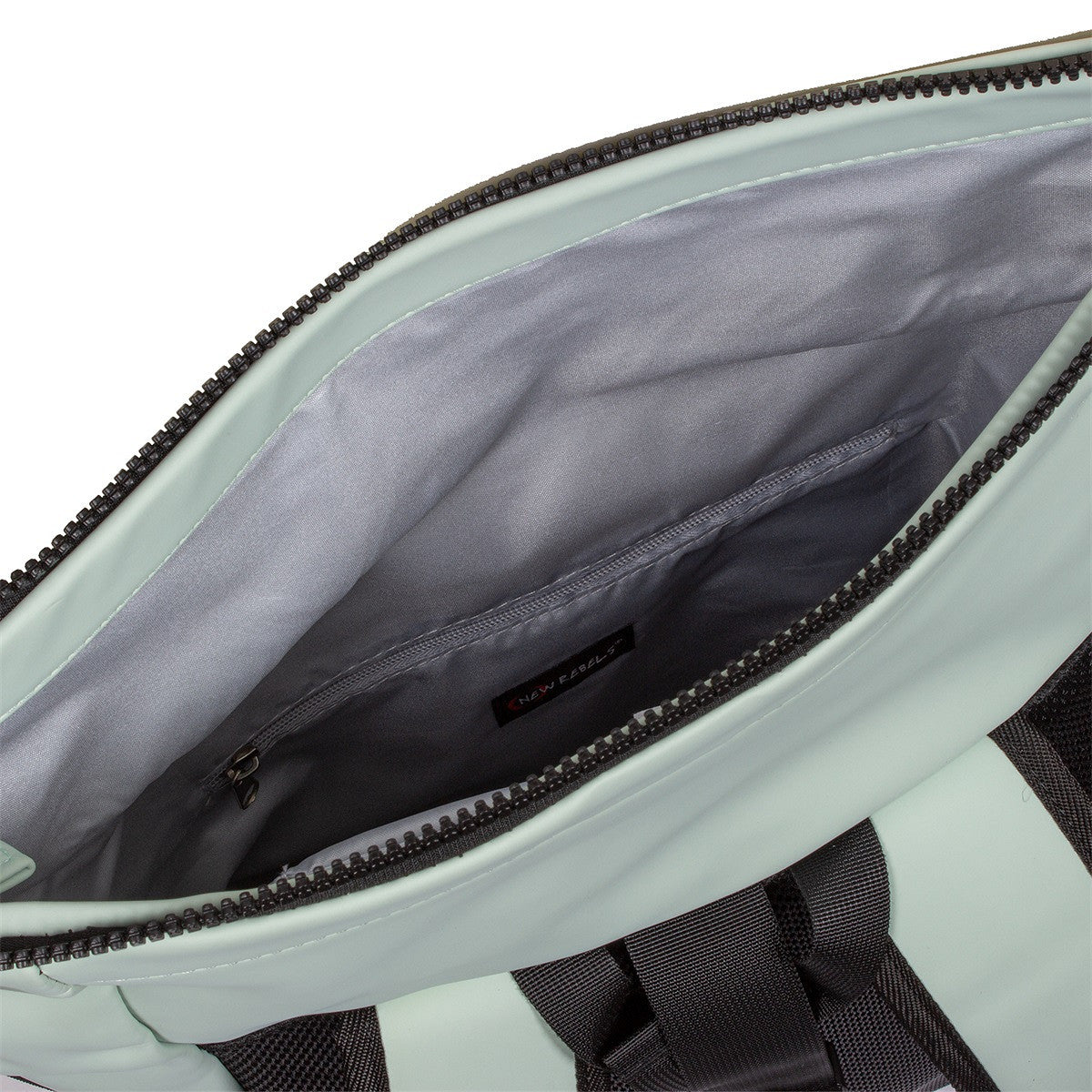 New Rebels New York Rolltop Rucksack Mint Grün – wasserabweisend, 15" Laptopfach, 15 L