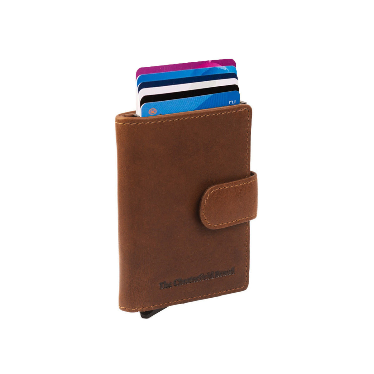 The Chesterfield Brand echt Leder Kreditkartenetui Smart Wallet Mini Geldbörse Loughton cognac