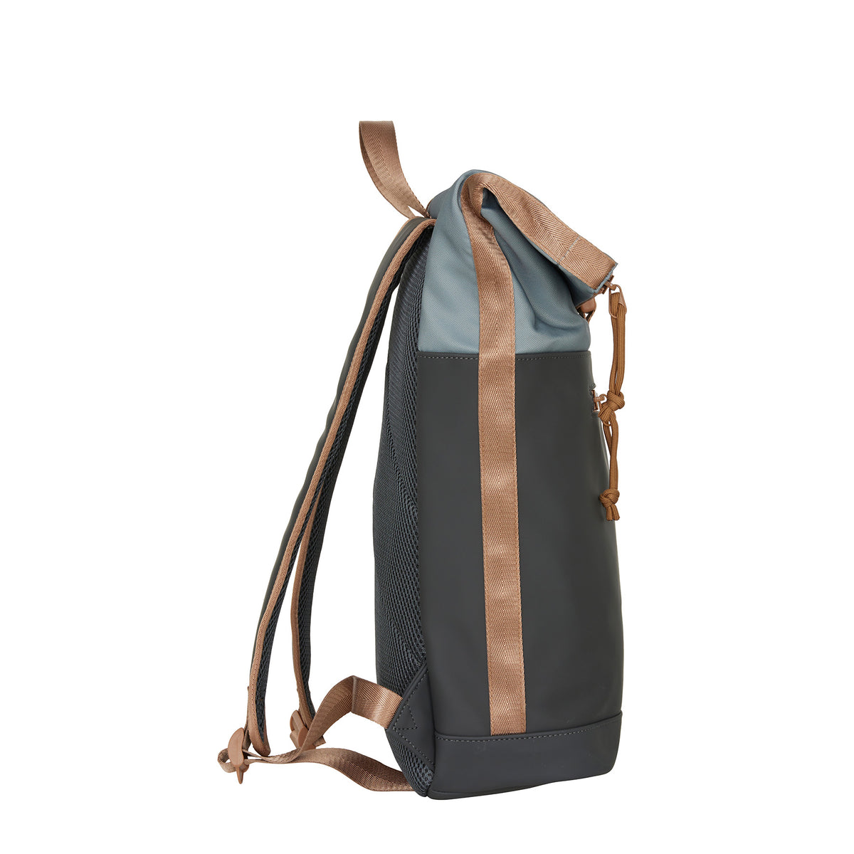 New Rebels New York Ferron Rucksack Anthrazit Kupfer – Rolltop, wasserabweisend, 15" Laptopfach