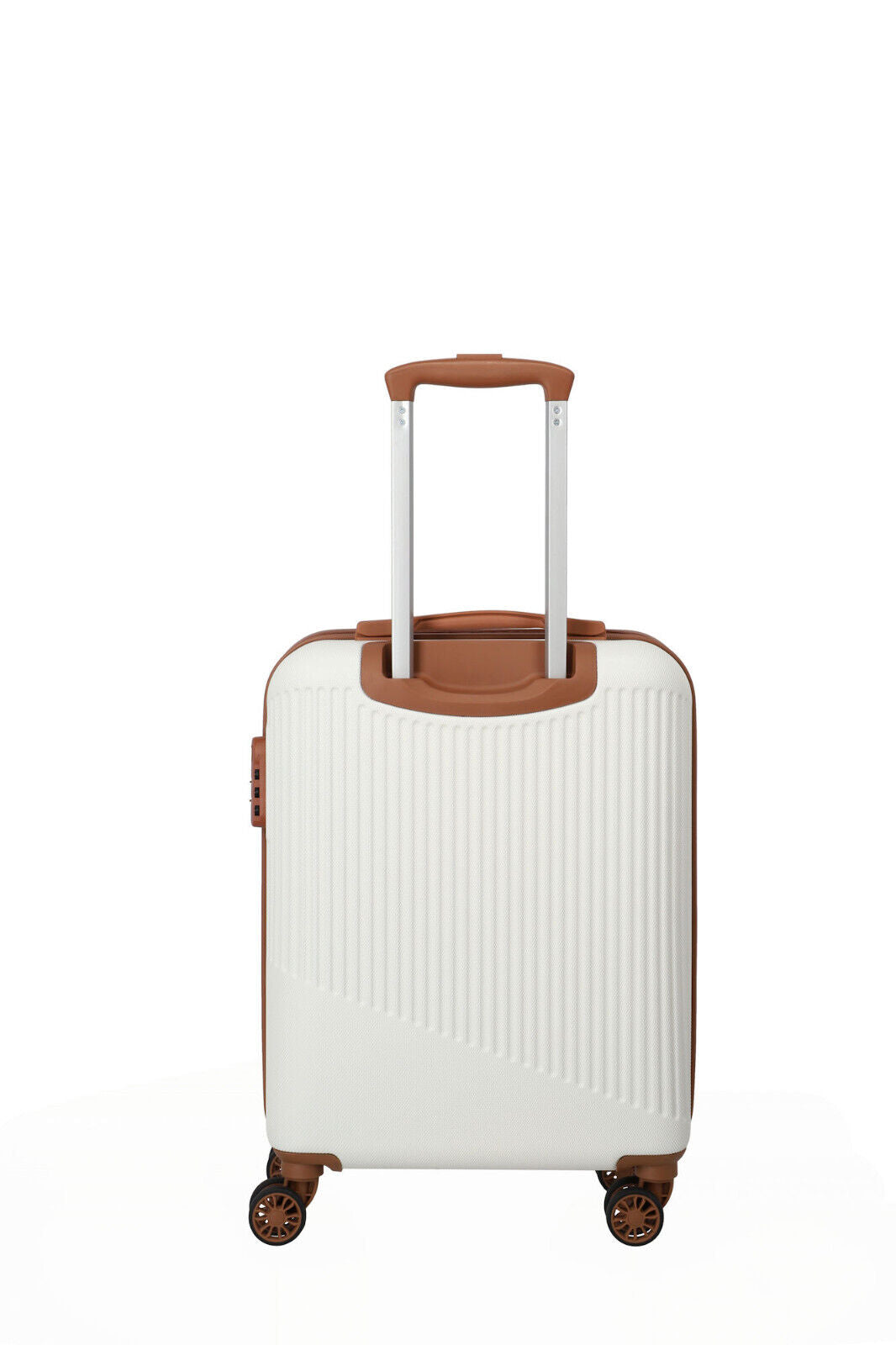 Travelite Bali Handgepäck S Trolley Koffer 55cm 4 Rad / Rollen Hartschale weiß cognac