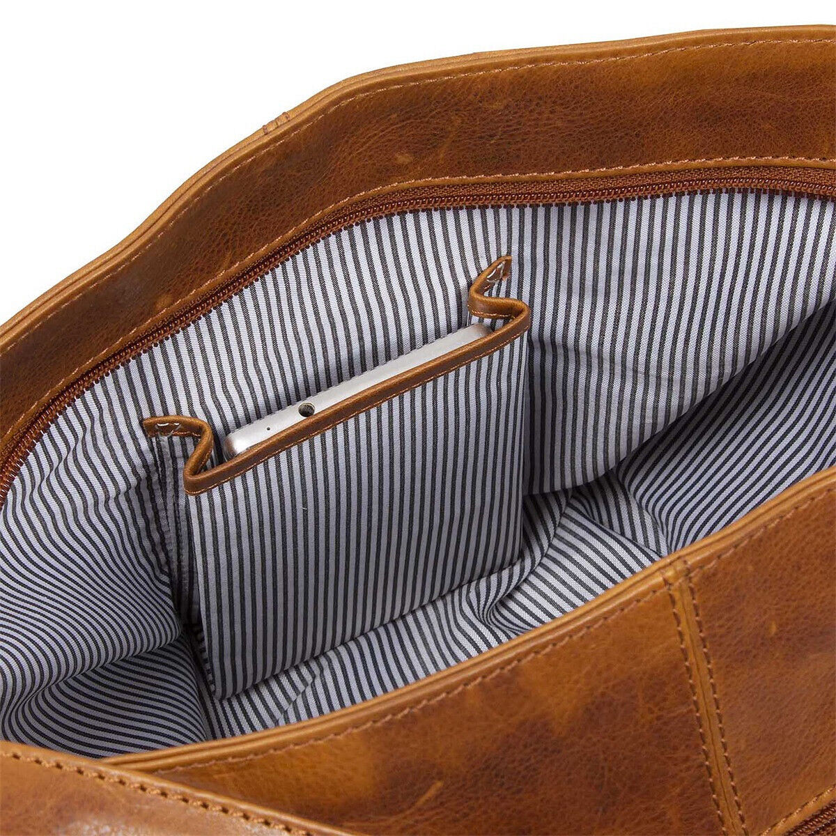 Justified Bags großer echt Leder Damen Shopper Handtasche Schultertasche Nynke vintage congac