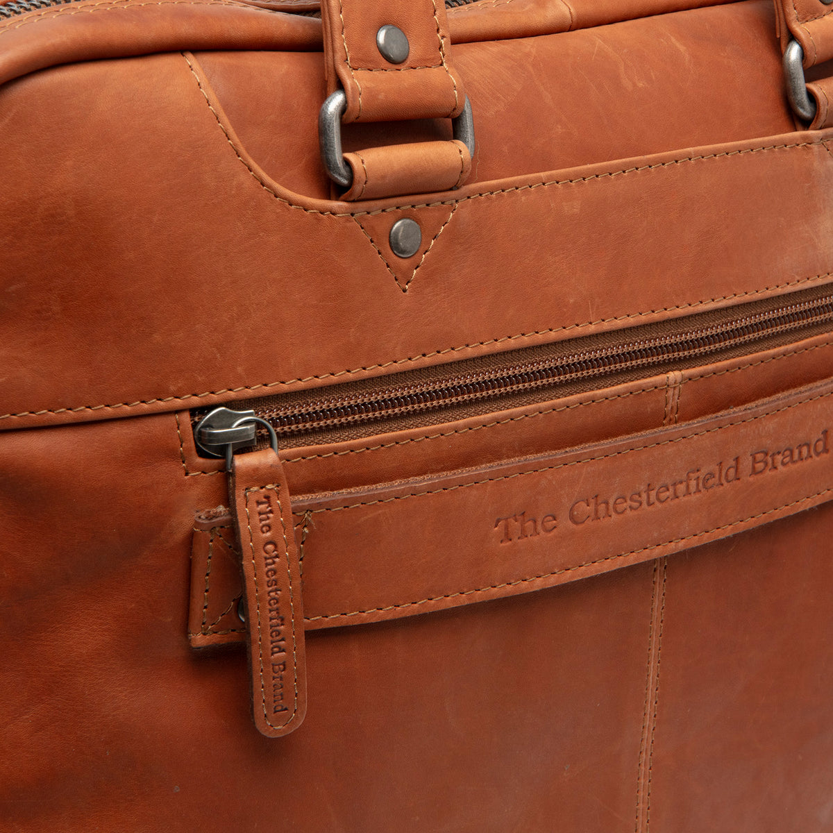 The Chesterfield Brand Montara Laptoptasche Leder Cognac 15 Zoll Businesstasche