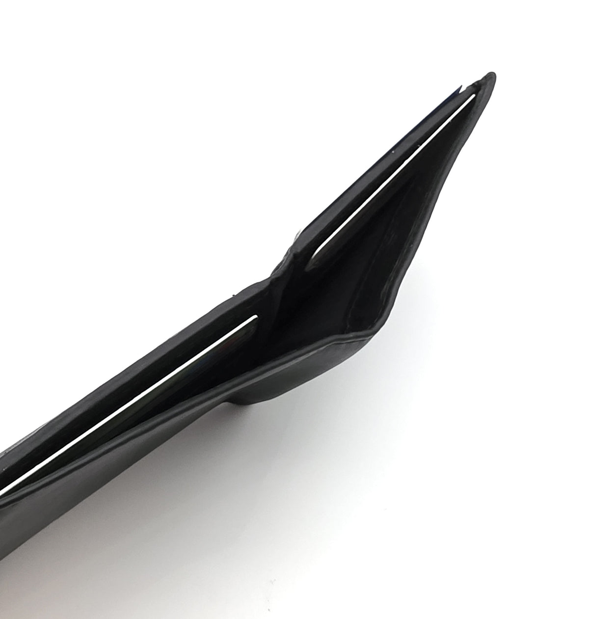Lemasi Mini Geldbörse Nappaleder Schwarz – RFID-Schutz, 6 Kartenfächer