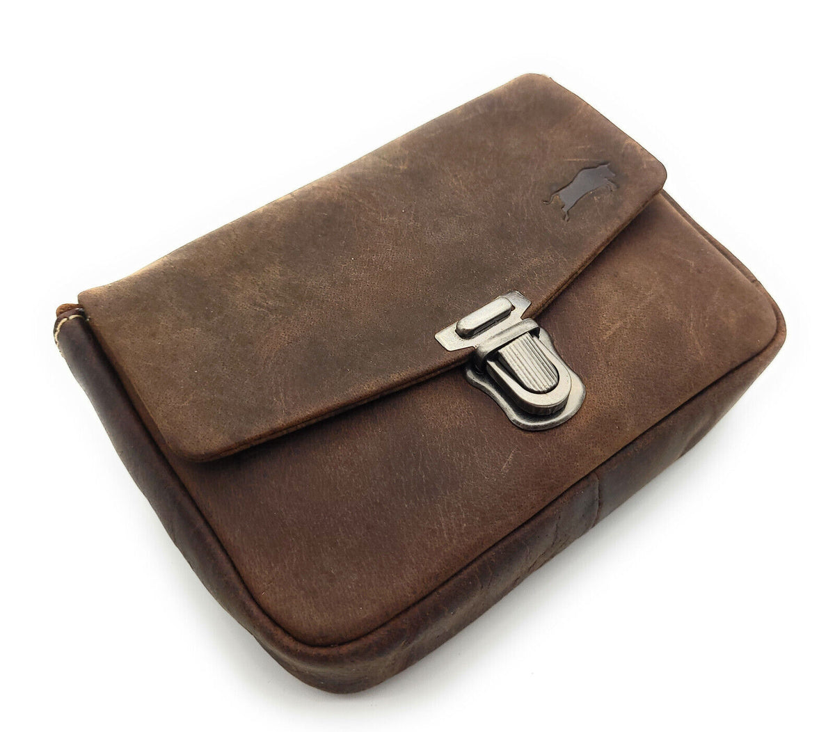 Ven Tomy Büffelleder Gürteltasche mit Metallösen für Schultergurt