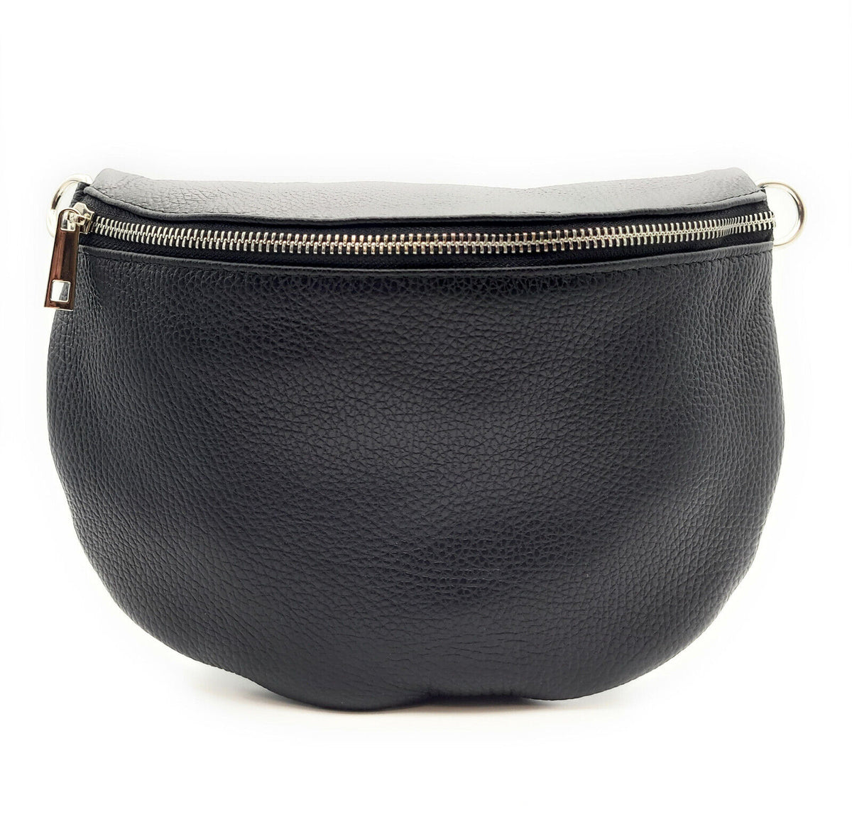 echt Leder Damen Crossbag Umhängetasche Schultertasche made in Italy schwarz