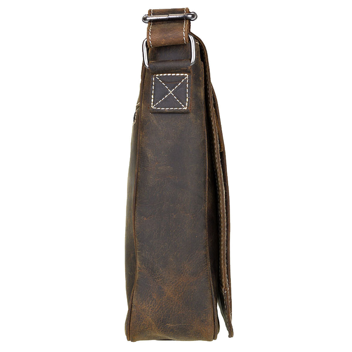 Ven Tomy Büffelleder Damen Herren Umhängetasche Messenger-Bag Handtasche braun