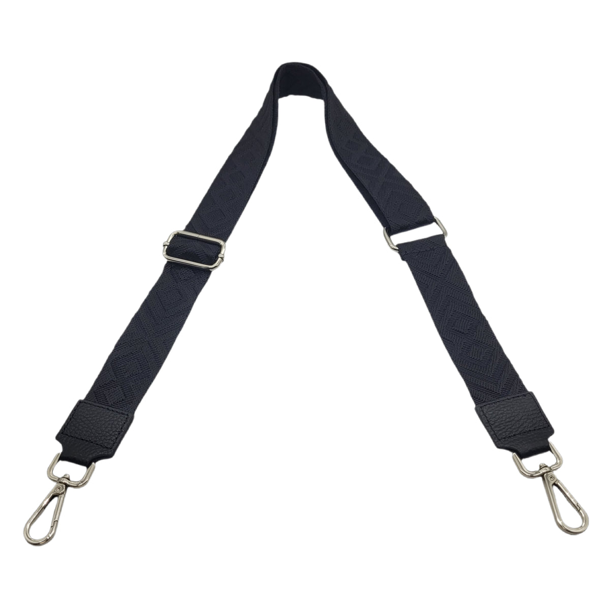 Ersatz Taschengurt Schultergurt Tragegurt Schulterriemen 4cm made in Italy schwarz silber