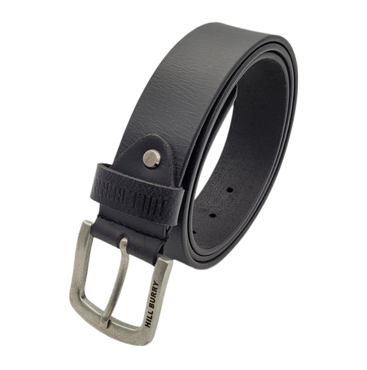 Hill Burry echt Leder Herren Gürtel 115cm (Taille) 40mm breit kürzbar Vollleder schwarz