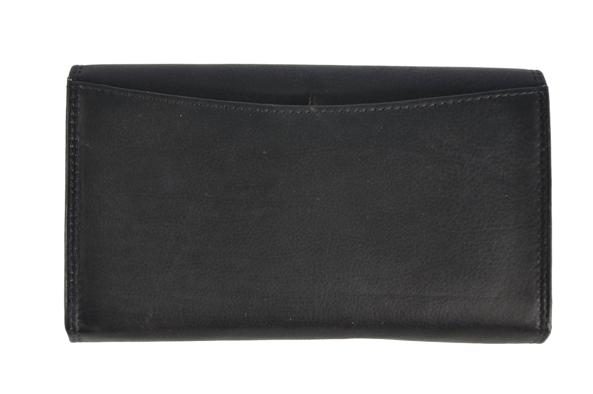 Jockey Club echt Leder Kellnerbörse Geldbörse Portemonnaie Softleder Basic schwarz