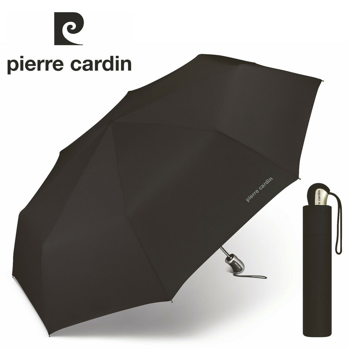 pierre cardin Regenschirm Partnerschirm Jumbo noir Ø123cm Auf-Zu Automatik