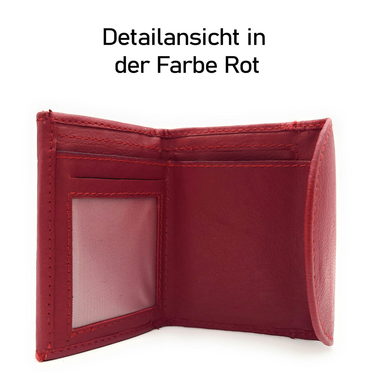 Jockey Club echt Leder Mini Geldbörse Wickelbörse Urlaubsbörse mit RFID Schutz beere