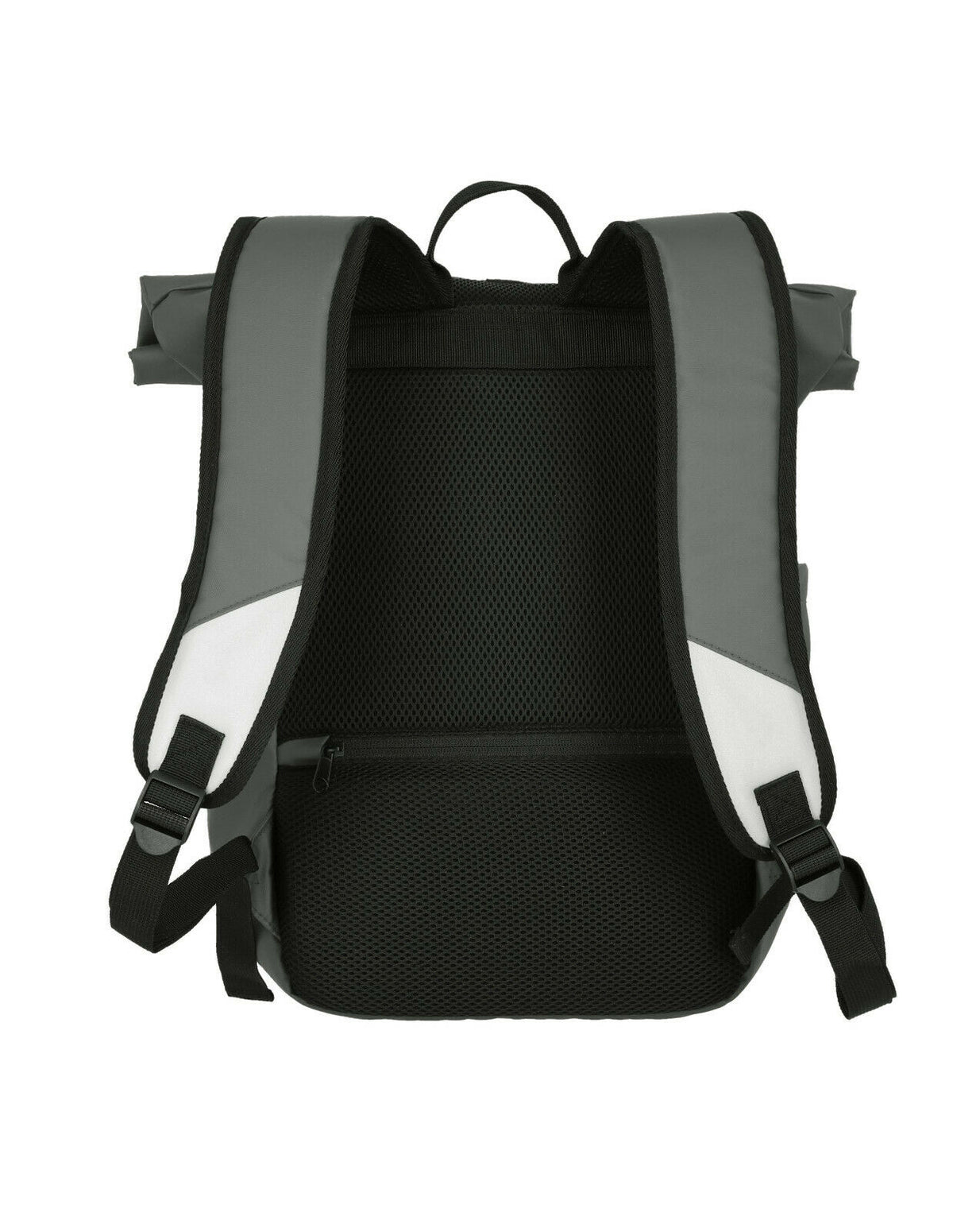 Travelite Rollup Fahrrad Rucksack Kurierrucksack Daypack aus wasserfester Plane mit Reflektoren grau