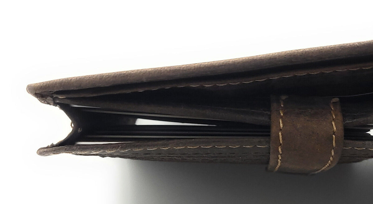Jockey Club Echt Vollrindleder Geldbörse mit RFID-Schutz – 18 Kartenfächer, 2 Geldscheinfächer, Münzfach