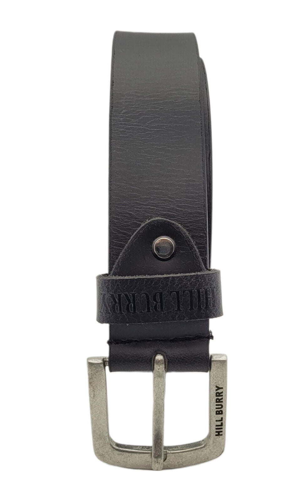 Hill Burry echt Leder Herren Gürtel 100cm (Taille) 40mm breit kürzbar Vollleder schwarz