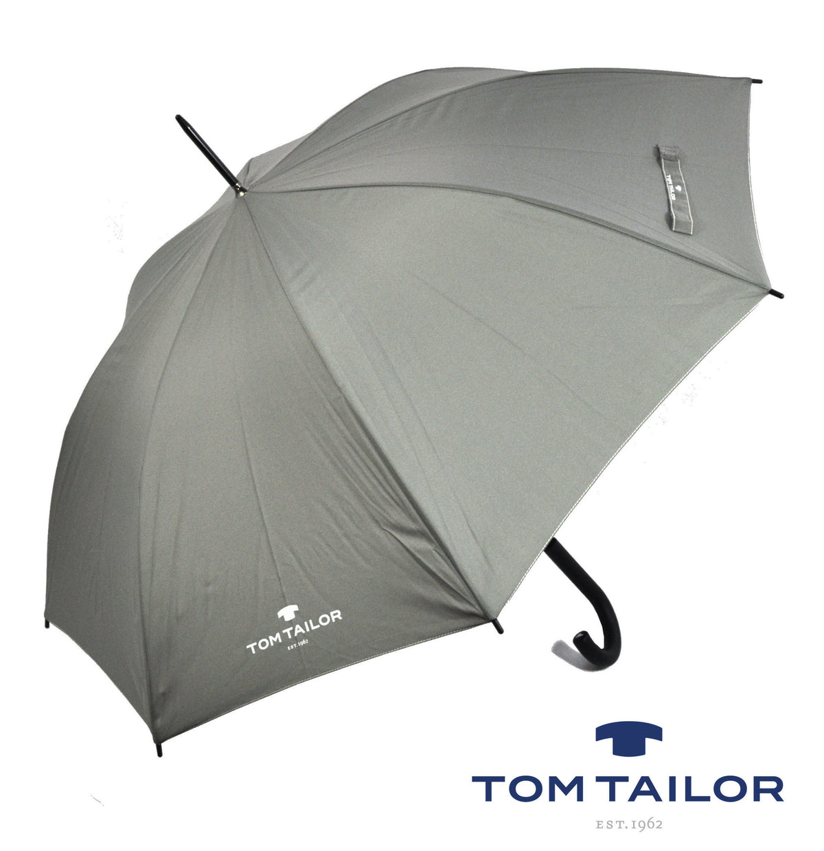 Tom Tailor Regenschirm Stockschirm Schirm Lady Long Automatik grau