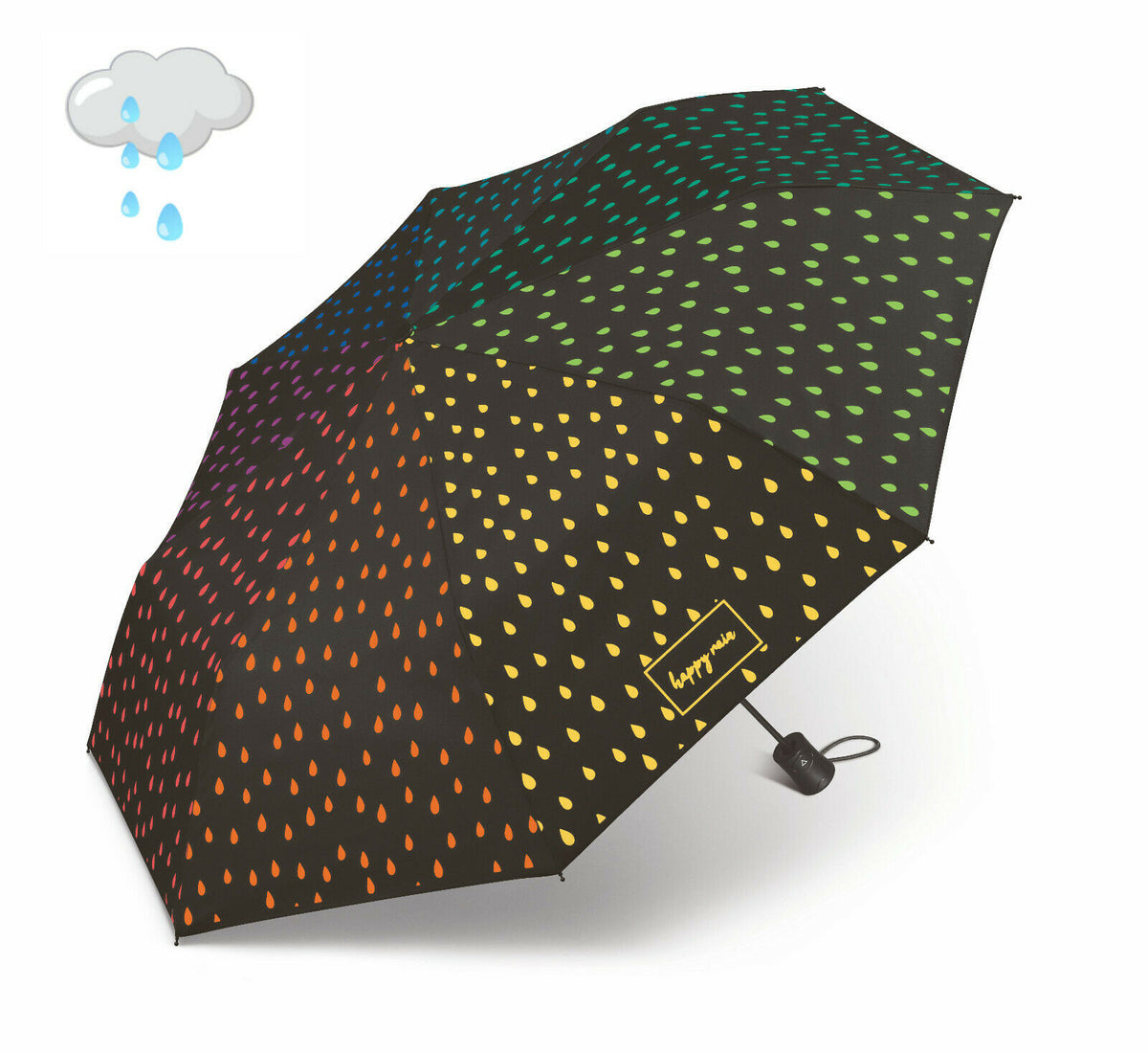 happy rain Regenschirm mit Farbwechsel-Effekt | Magischer Regenbogen-Schirm