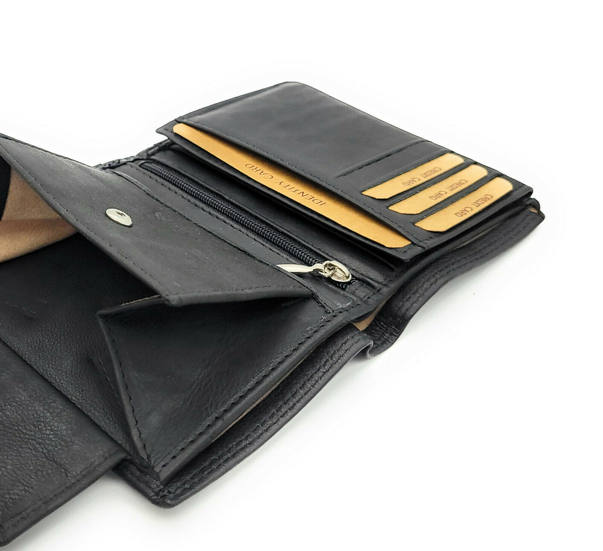 Jockey Club Leder Geldbörse Herren RFID Schutz - Schwarz Portemonnaie