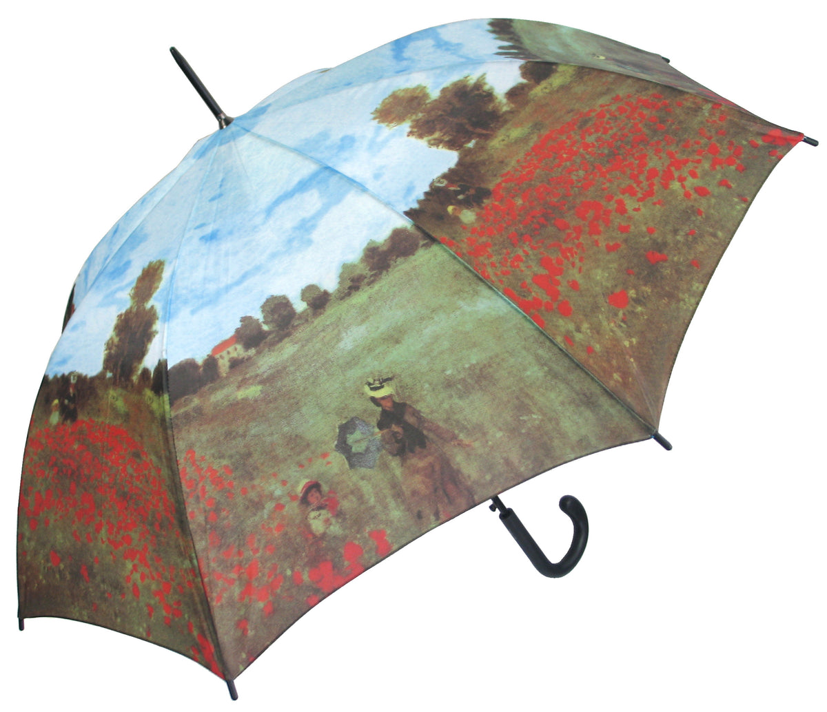 happy rain Claude-Monet-Regenschirm „Mohnfeld bei Argenteuil“ mit Automatik