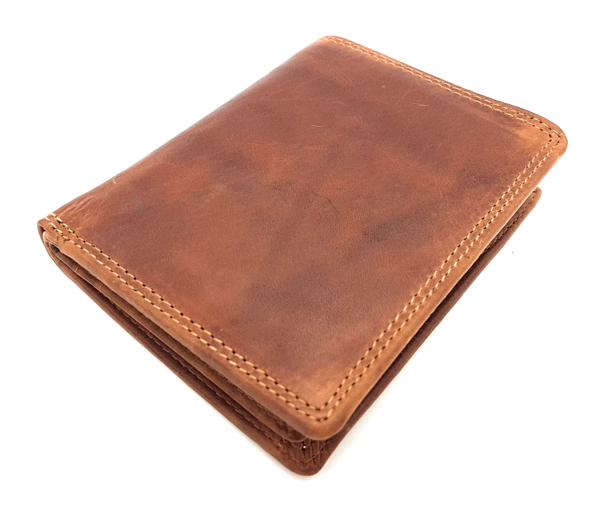echt Leder Geldbörse Portemonnaie Geldbeutel RFID NFC Schutz Blocker antik braun