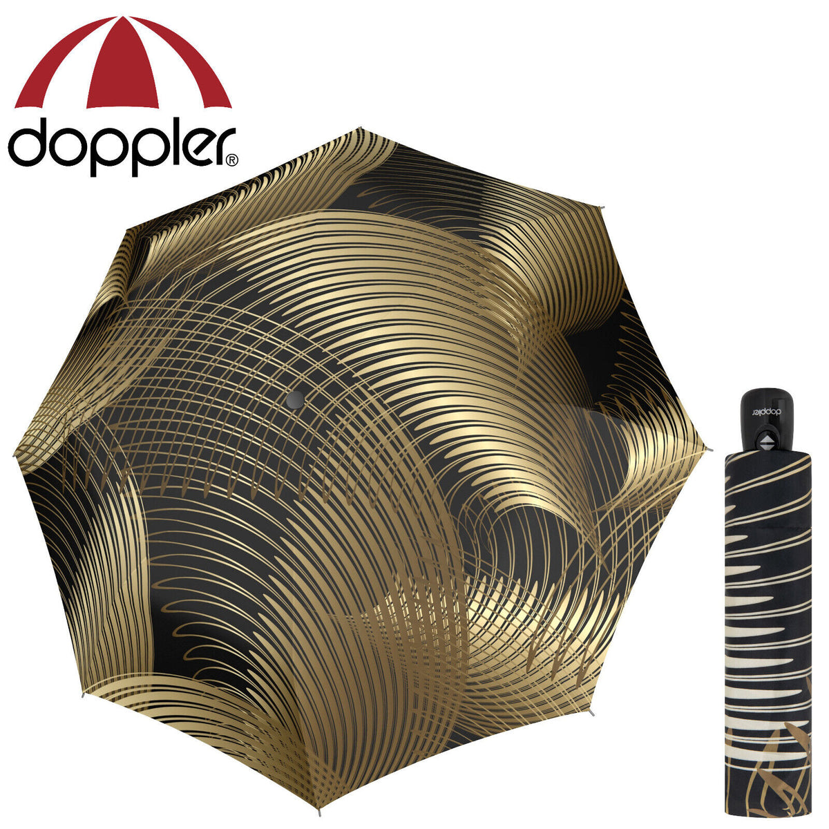 doppler Regenschirm Taschenschirm Fiber Magic Auf Zu Automatik Glorious Satin
