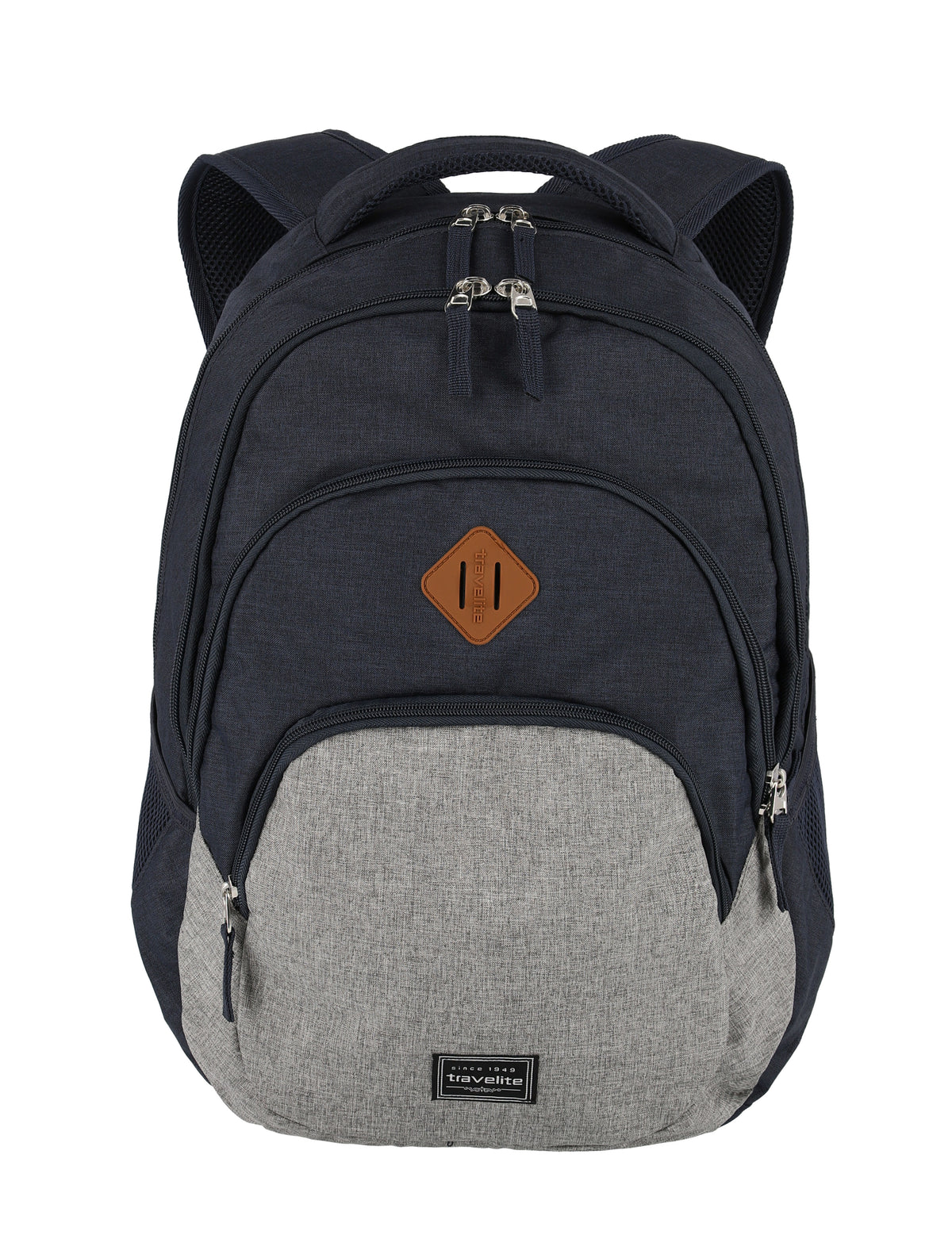 Travelite Basics Rucksack Marine-Grau Vorderansicht