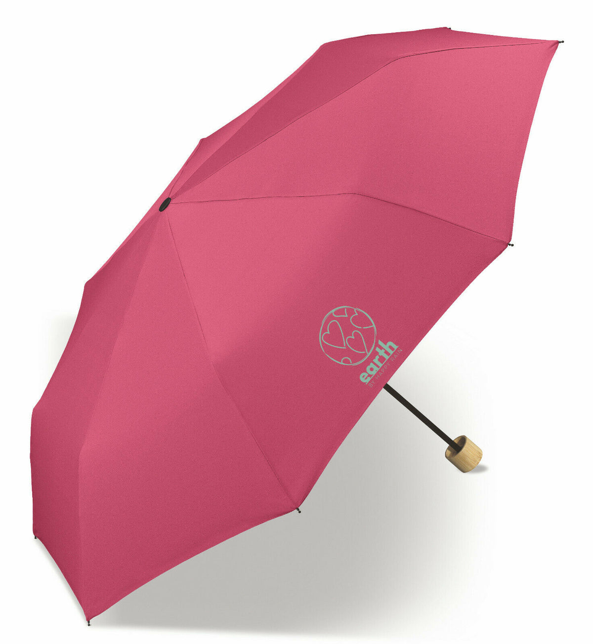 happy rain Earth Taschenschirm ohne Automatik | recyceltes Polyester & Bambusgriff